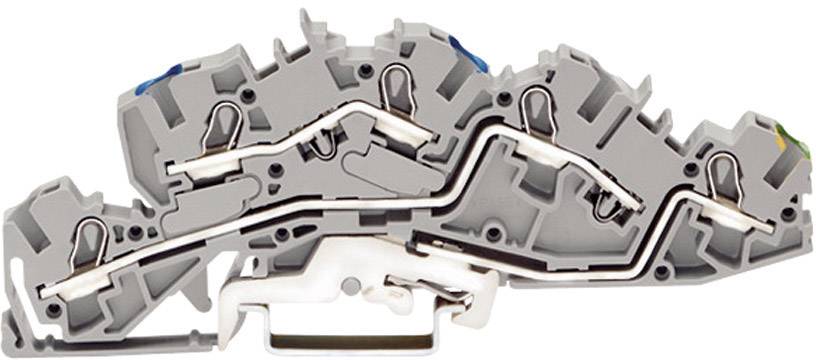 WAGO 2005-7646 Installationsetagen- klemme,N/L/PE,Push-in CAGE CLAMP ,grau