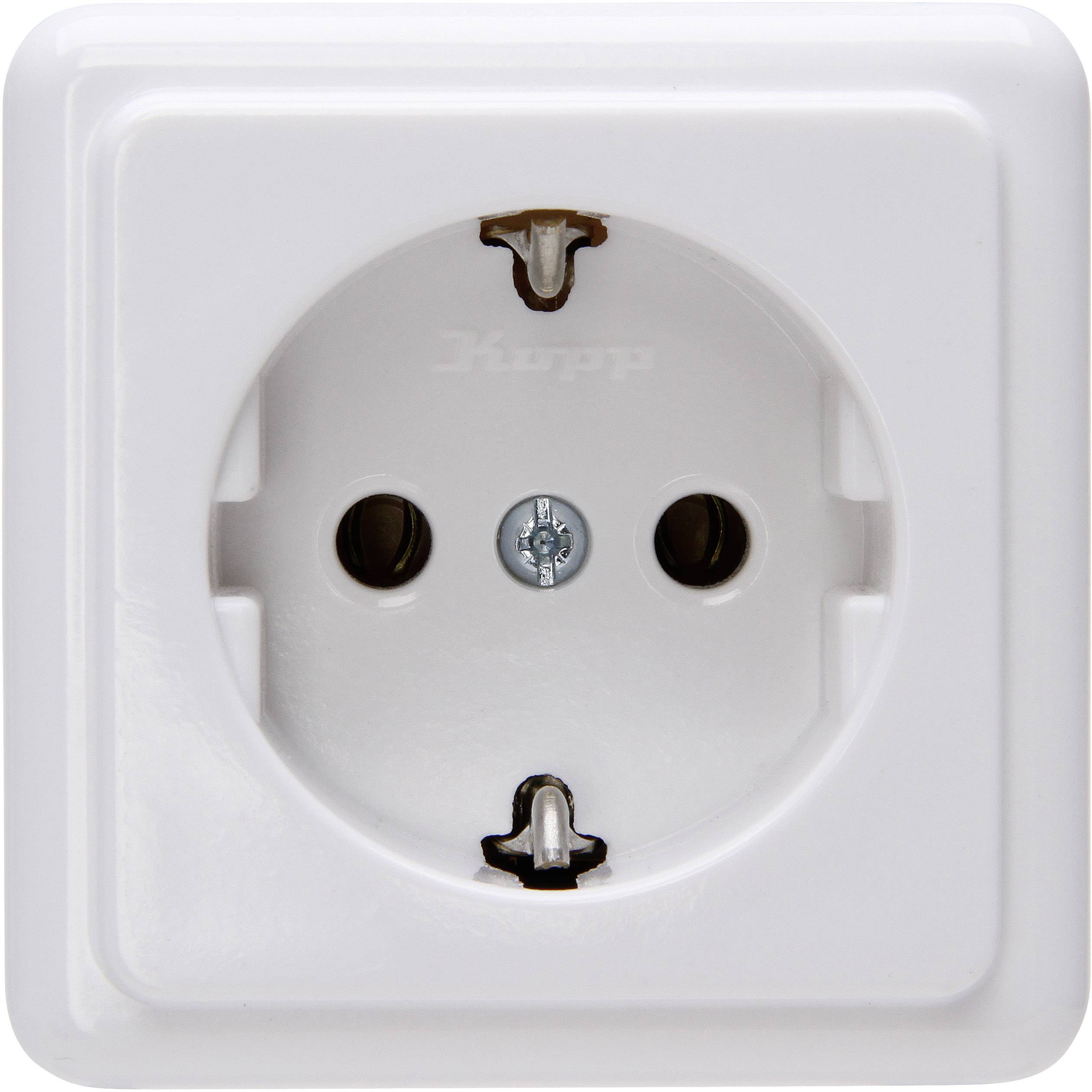 KOPP AP Schuko 1fach 101802000 arktis-weiss mit Bodenplatte KOPP AP Schuko 1fach 101802000 arktis-weiss mit Bodenplatte