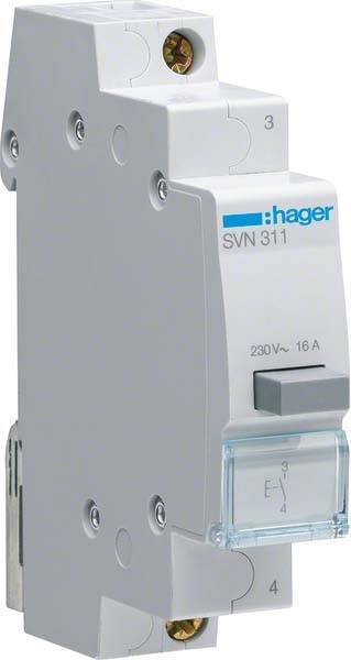 Hager Taster 16A 1Schließer SVN311 230VAC 1PLE Hager Taster 16A 1Schließer SVN311 230VAC 1PLE