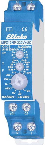 Eltako MFZ12NP-230V+UC Multifunktions (V)Zeitrelais 10Fkt 1S n.potenz 23100001 Eltako MFZ12NP-230V+UC Multifunktions (V)Zeitrelais 10Fkt 1S n.potenz 23100001