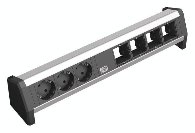 4016514030460 - 902003 Steckdosenleiste ohne Schalter Schwarz Aluminium Schutzkontakt 4016514030460 - 902003 Steckdosenleiste ohne Schalter Schwarz Aluminium Schutzkontakt