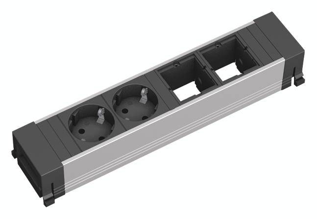 4016514030255 - BACHMANN CONFERENCE TOP FRAME Medium Einsatz 2x Schutzkontakt 2x ABD 4016514030255 - BACHMANN CONFERENCE TOP FRAME Medium Einsatz 2x Schutzkontakt 2x ABD