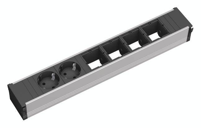 4016514030071 - 912005 Steckdosenleiste ohne Schalter Aluminium Schwarz Schutzkontakt 4016514030071 - 912005 Steckdosenleiste ohne Schalter Aluminium Schwarz Schutzkontakt