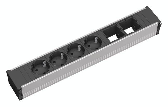 4016514030095 - 912007 Steckdosenleiste ohne Schalter Aluminium Schwarz Schutzkontakt 4016514030095 - 912007 Steckdosenleiste ohne Schalter Aluminium Schwarz Schutzkontakt