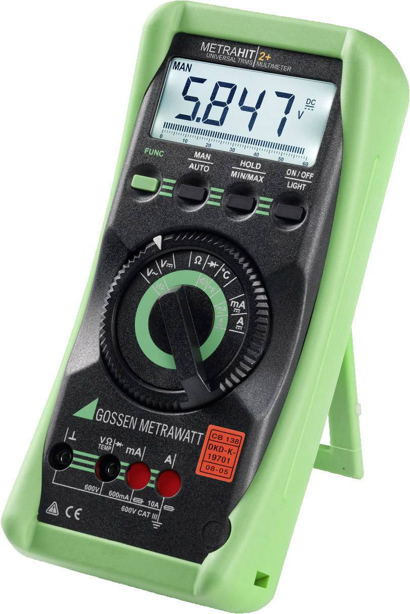 4012932120448 - Metrawatt METRAHIT 2+ Hand-Multimeter kalibriert (DAkkS-akkreditiertes Labor) digital CAT III 600 V Anzeige (Counts) 6000 4012932120448 - Metrawatt METRAHIT 2+ Hand-Multimeter kalibriert (DAkkS-akkreditiertes Labor) digital CAT III 600 V Anzeige (Counts) 6000