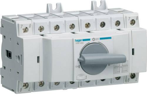 Hager Lastumschalter 4polig 63A HIM406 f.Hutschiene/Montageplatte Hager Lastumschalter 4polig 63A HIM406 f.Hutschiene/Montageplatte