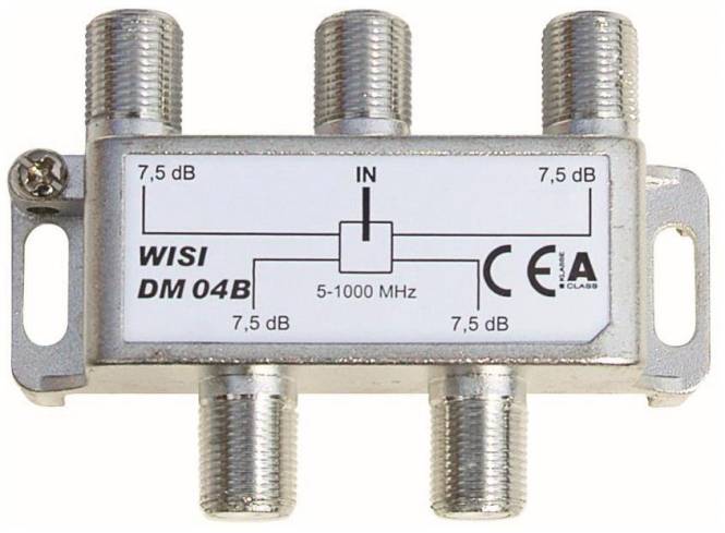 WISI Verteiler 4-fach DM04B 5-1000MHz 7,5dB