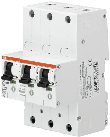 ABB SHS-Schalter 63A 3polig S751/3DR-E63 ** 63A E-Char. für Hutschiene ABB SHS-Schalter 63A 3polig S751/3DR-E63 ** 63A E-Char. für Hutschiene
