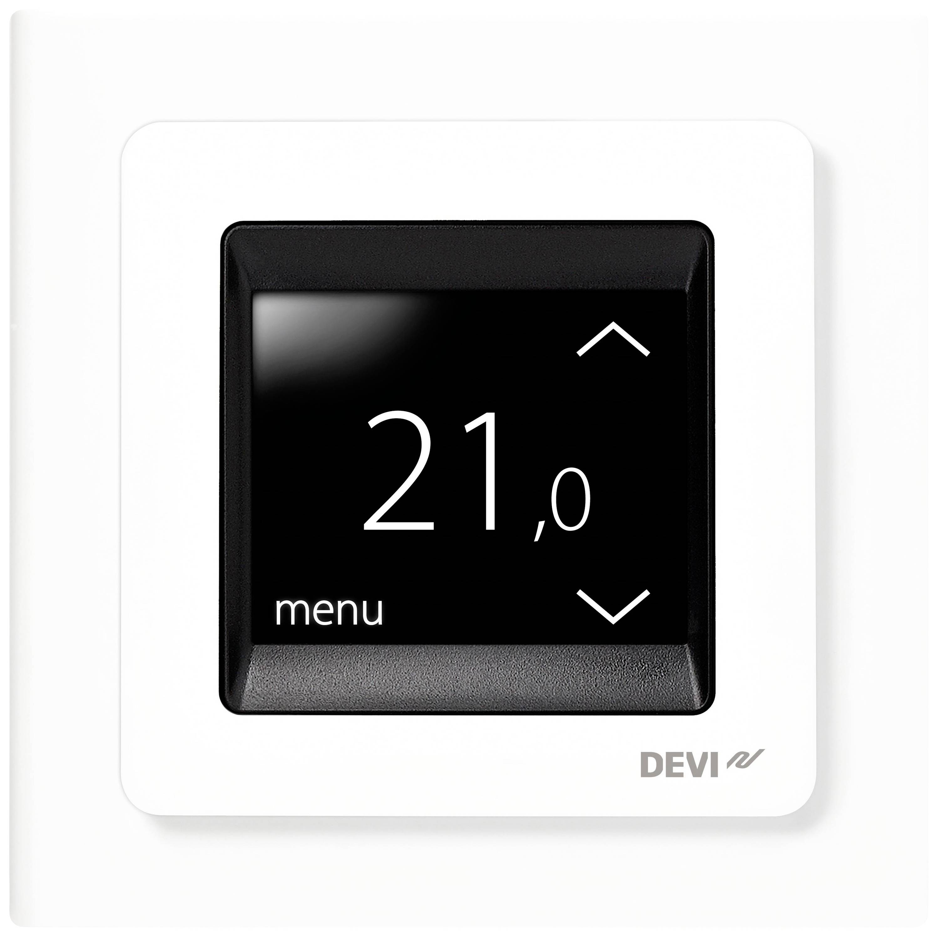 5703466215135 - Uhrenthermostat digi 230V 16A rws 5-35°C Tag Woche 24Stunde 02K regtouch - weiß - Devi 5703466215135 - Uhrenthermostat digi 230V 16A rws 5-35°C Tag Woche 24Stunde 02K regtouch - weiß - Devi