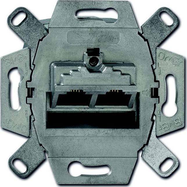 4011395163870 - Anschlussdose Cat6A ap up 2xRJ45 gr lsa Kanaleinb AufputzUnterputz designfähig 0218 12-101 - grau - Busch-jaeger 4011395163870 - Anschlussdose Cat6A ap up 2xRJ45 gr lsa Kanaleinb AufputzUnterputz designfähig 0218 12-101 - grau - Busch-jaeger