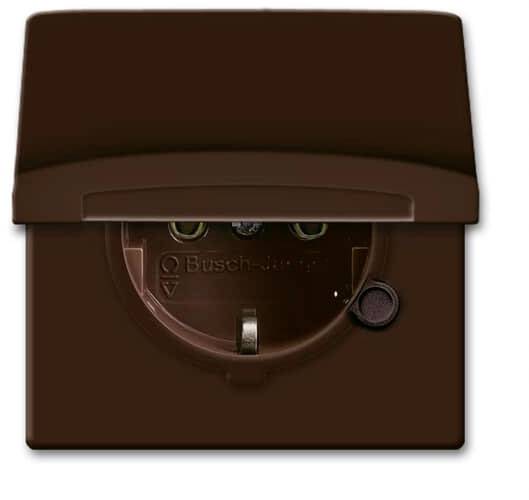 4011395172155 - Busch-Jaeger Steckdose 1f br glz Allwetter 44 up IP44 Klappd horiz vert Zentralpl 20EUGK-31-101 - braun 4011395172155 - Busch-Jaeger Steckdose 1f br glz Allwetter 44 up IP44 Klappd horiz vert Zentralpl 20EUGK-31-101 - braun