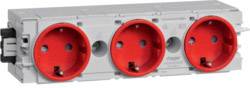 Hager Steckdose 3fach m.Wago GS30003020 C-Profil verkehrsrot Hager Steckdose 3fach m.Wago GS30003020 C-Profil verkehrsrot