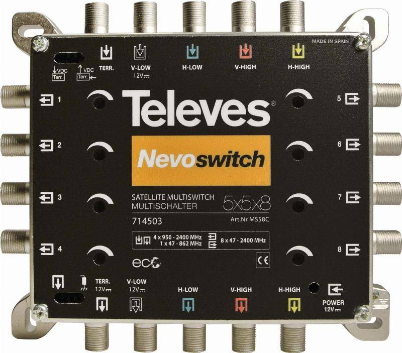 8424450172803 - Multischalter 1270cm (5) 8 Guß NEVO recpower kask MS58C TV Zubehör 8424450172803 - Multischalter 1270cm (5) 8 Guß NEVO recpower kask MS58C TV Zubehör