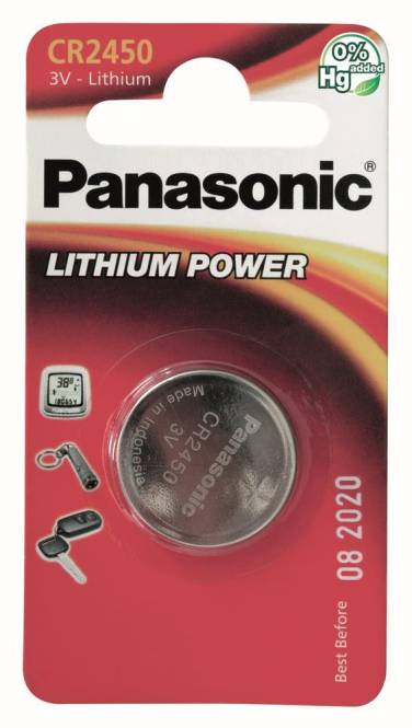 Panasonic Lithium Power CR2450EL/1B Knopfzellen Lithium *Blister a 1 Stück* Panasonic Lithium Power CR2450EL/1B Knopfzellen Lithium *Blister a 1 Stück*