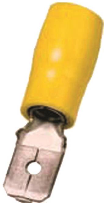 Intercable Flachstecker ICIQ668FS 4-6qmm 6,3x0,8 gelb Messing (Inhalt 100 Stück)