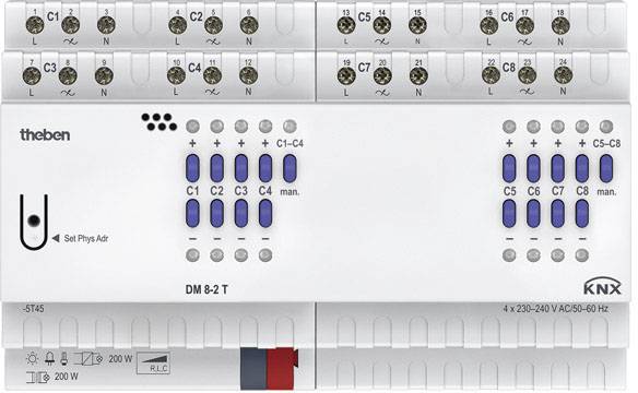 4003468490891 - Dm 8-2 t knx 8-fach Universal-Dimmaktor FIX2 Dimmbereich 0-100% - weiß - Theben 4003468490891 - Dm 8-2 t knx 8-fach Universal-Dimmaktor FIX2 Dimmbereich 0-100% - weiß - Theben