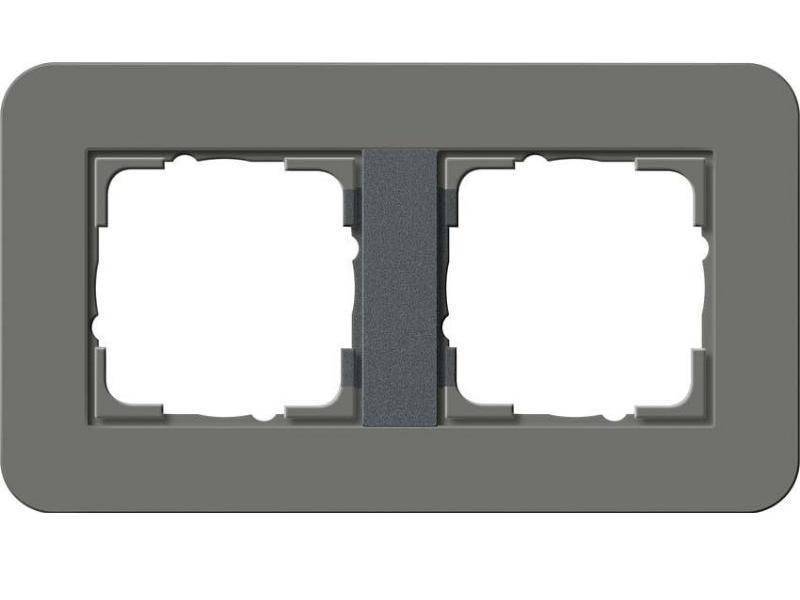4010337024095 - GIRA 0212423 Abdeckrahmen 2fach E3 Dunkelgrau Anthrazit Soft-Touch 4010337024095 - GIRA 0212423 Abdeckrahmen 2fach E3 Dunkelgrau Anthrazit Soft-Touch