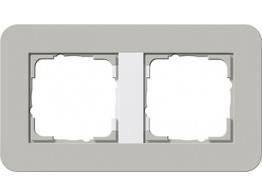 4010337023906 - GIRA 0212412 Abdeckrahmen 2fach E3 Grau Reinweiß glänzend Soft-Touch 4010337023906 - GIRA 0212412 Abdeckrahmen 2fach E3 Grau Reinweiß glänzend Soft-Touch