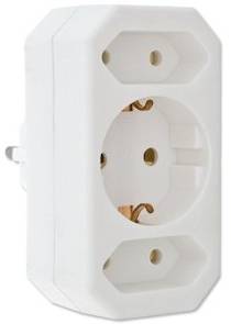 4004220439110 - Hapena Euro-Adapter SES weiß 43911 2xEuro und 1xSchukosteckdose 4004220439110 - Hapena Euro-Adapter SES weiß 43911 2xEuro und 1xSchukosteckdose