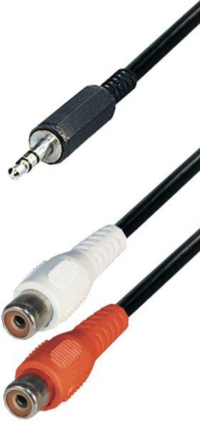 Hapena Audio-Adapter KS35ST CK2 08600 0,15m 3,5mm Klinken-St. - 2xCinch-Kuppl. Hapena Audio-Adapter KS35ST CK2 08600 0,15m 3,5mm Klinken-St. - 2xCinch-Kuppl.