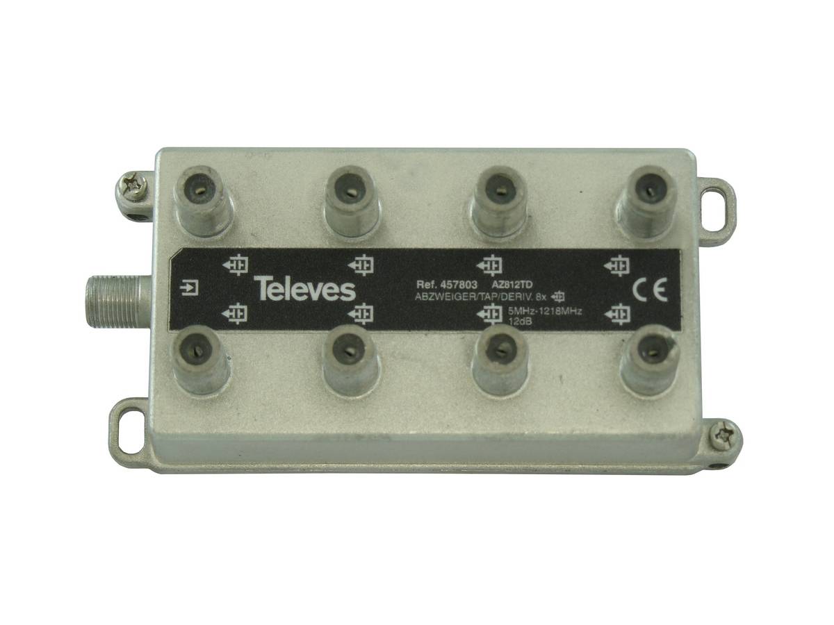 8424450193099 - Televes 8-fach End-Abzweiger AZ812TD 5-1218 MHz AD12dB 457803 8424450193099 - Televes 8-fach End-Abzweiger AZ812TD 5-1218 MHz AD12dB 457803