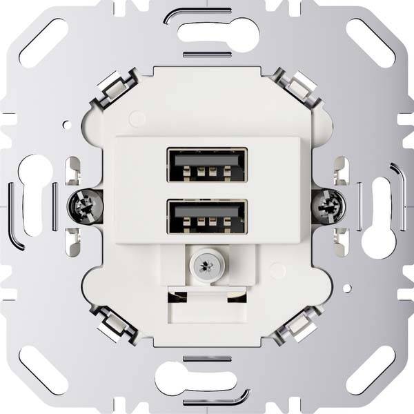 4011334467830 - Berker USB Ladesteckdose 230V 260209 2fach 30A eckiger Tragring polarwei 4011334467830 - Berker USB Ladesteckdose 230V 260209 2fach 30A eckiger Tragring polarwei
