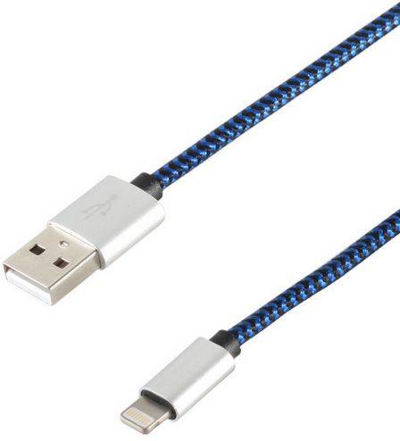 Hapena Lightning-Kabel 2m 5122060203 8-pol Lightning auf USB-A 2.0, Nylon Hapena Lightning-Kabel 2m 5122060203 8-pol Lightning auf USB-A 2.0, Nylon