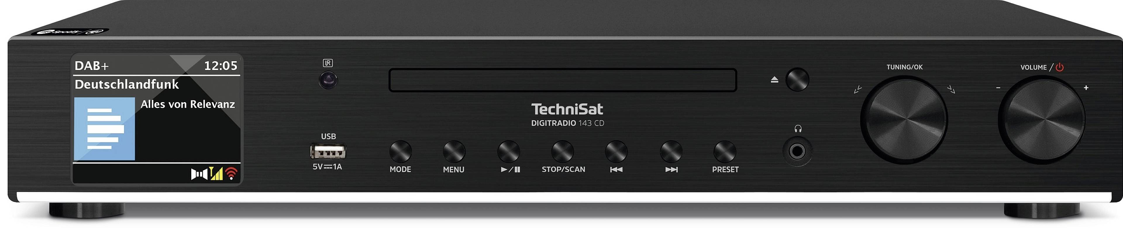 TechniSat DigitRadio 143 CD schwarz DAB+/UKW,Internet,Streaming,43cm Raster TechniSat DigitRadio 143 CD schwarz DAB+/UKW,Internet,Streaming,43cm Raster
