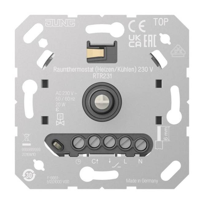 Jung Raumthermostat 230V RTR231 (Heizen/Kühlen) Jung Raumthermostat 230V RTR231 (Heizen/Kühlen)