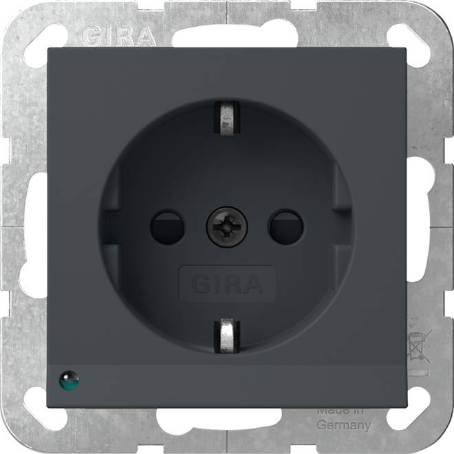 4010337094753 - Steckdose 1f anth up mOL mBS IP20 Mit Orientierungslicht - anthrazit - Gira 4010337094753 - Steckdose 1f anth up mOL mBS IP20 Mit Orientierungslicht - anthrazit - Gira