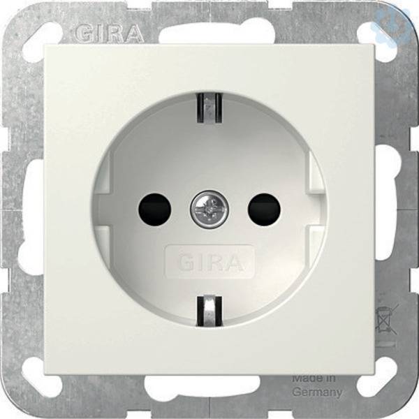 4010337093732 - GIRA 445303 SCHUKO-Steckdose mShutter System 55 Reinweiß glänzend 4010337093732 - GIRA 445303 SCHUKO-Steckdose mShutter System 55 Reinweiß glänzend