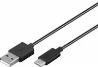 Goobay USB-Kabel 1m schwarz USB 2.0 USB-A auf USB-C max.15W/3A
