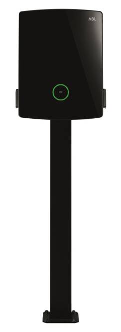 ABL Stele POLE Slim für eine 100000191 Wallbox eM4 Twin ,RAL 9011,1469 x 395 x