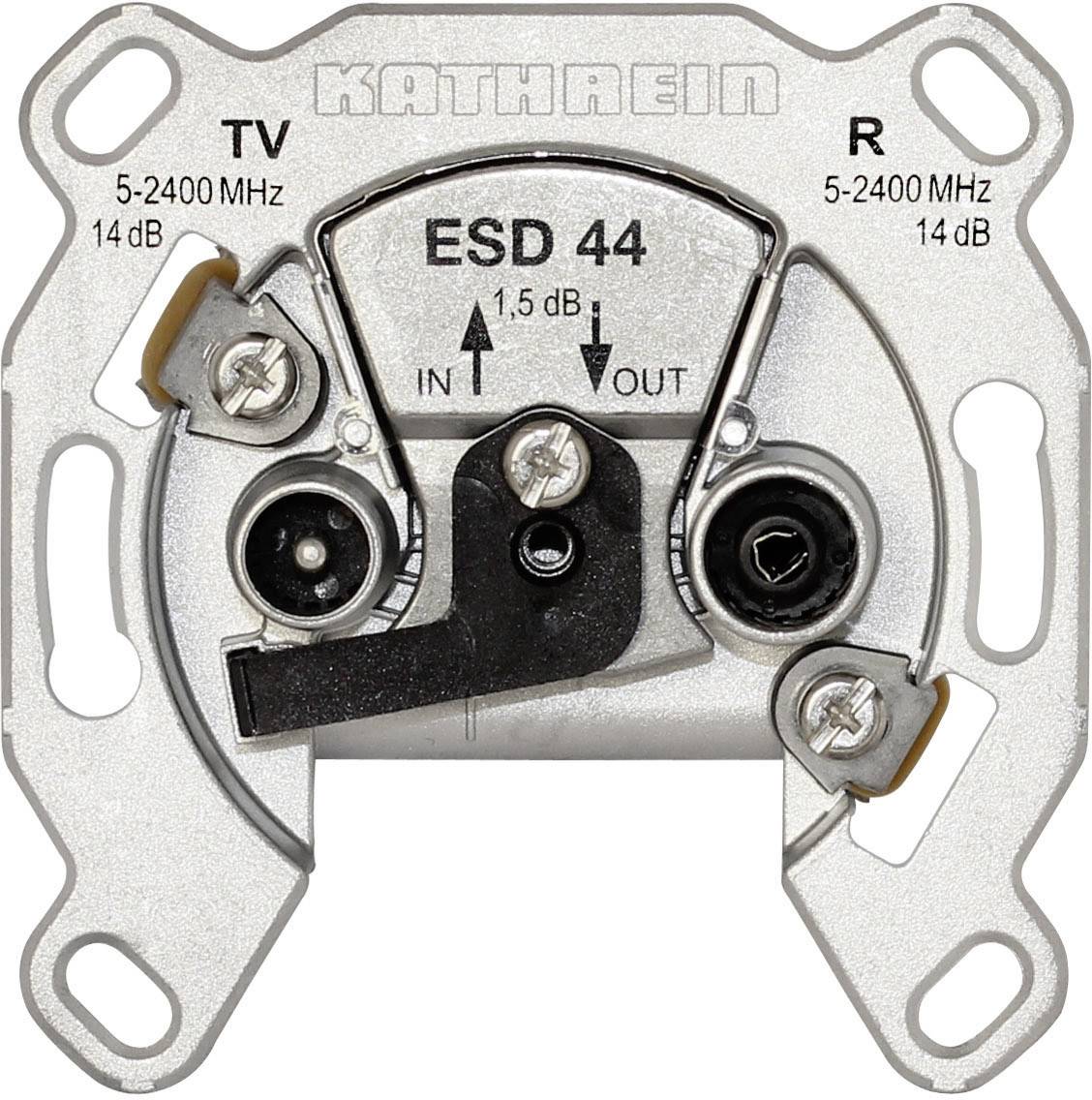 4021121141973 - KATH Antennendose Durchgang 2fach ESD 44 2x4-2400MHz AD15 16dB DD16dB 4021121141973 - KATH Antennendose Durchgang 2fach ESD 44 2x4-2400MHz AD15 16dB DD16dB