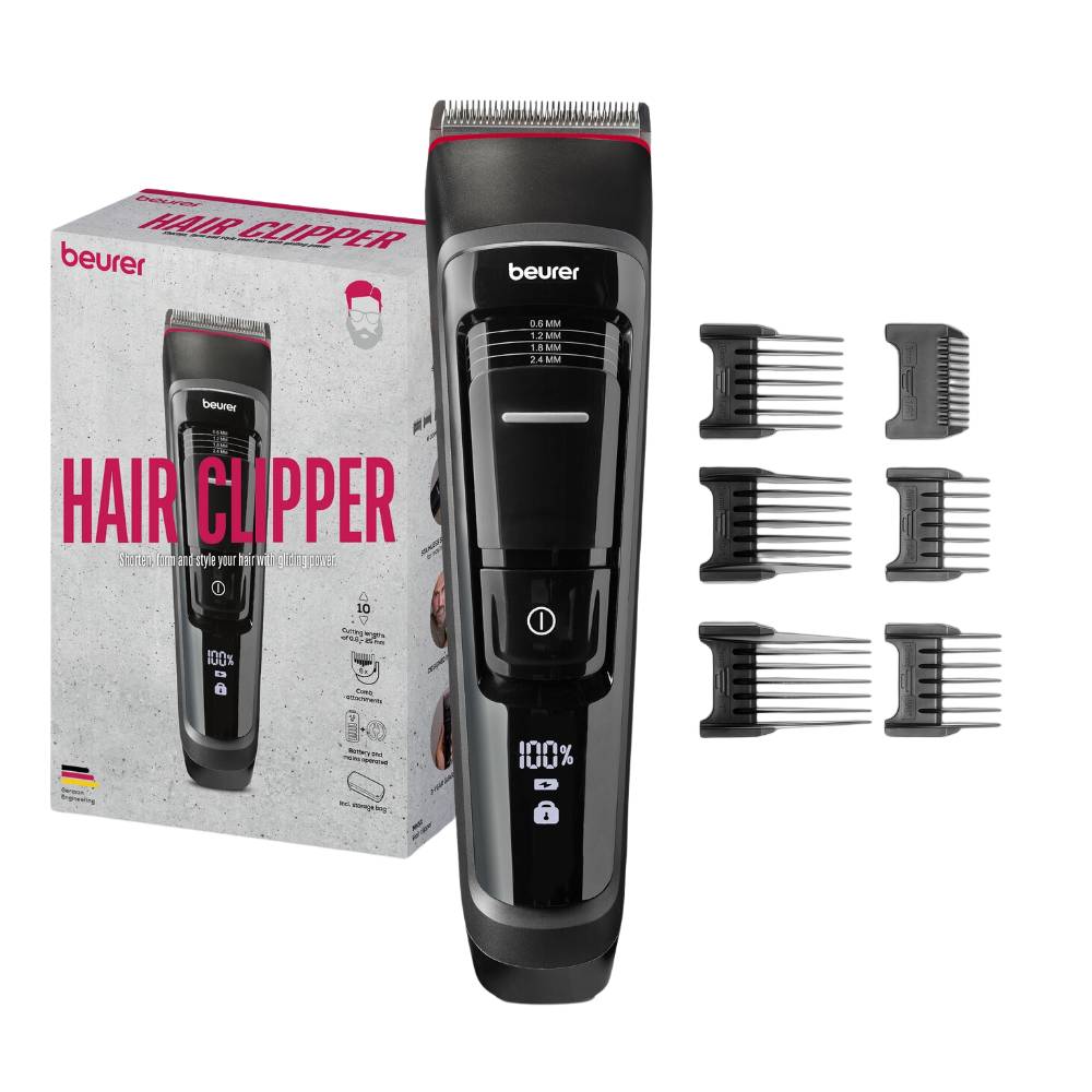 Beurer MN5X Haarschneider 100.58 Akku/Netz 6 Aufsätze 3/6/10/16/19/25mm Beurer MN5X Haarschneider 100.58 Akku/Netz 6 Aufsätze 3/6/10/16/19/25mm