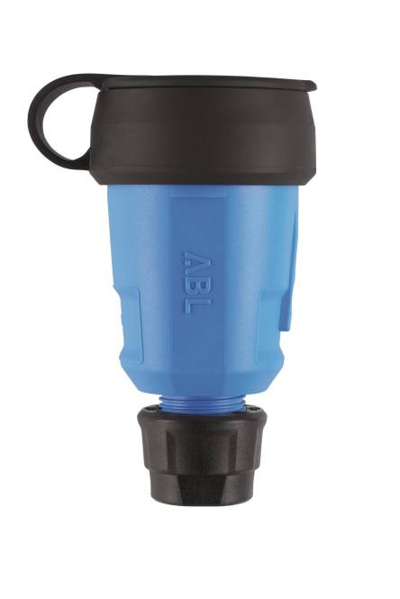 ABL Hightech Kupplung SCHUKO 100000078 Elamid blaue Manschette Ber.schutz IP44 ABL Hightech Kupplung SCHUKO 100000078 Elamid blaue Manschette Ber.schutz IP44