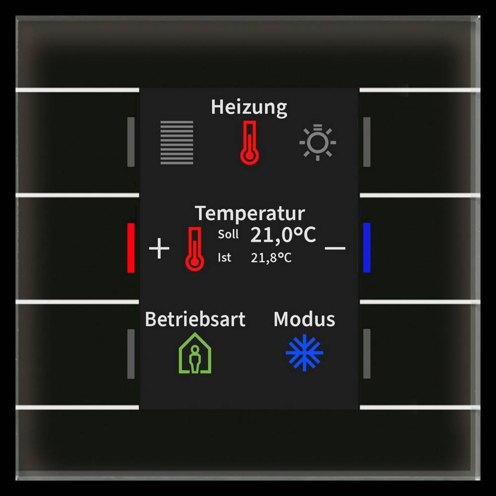 4251916113360 - MDT BE-GT2TS02S KNX Glastaster II Smart mit Farbdisplay und Temperatursensor sw 4251916113360 - MDT BE-GT2TS02S KNX Glastaster II Smart mit Farbdisplay und Temperatursensor sw
