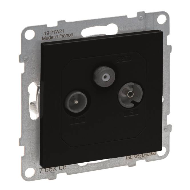 Legrand 765368 SEANO Durchgangsdose TV-R-SAT f.HD-TV in der Farbausführung