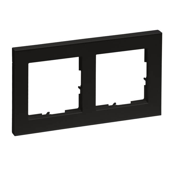 Legrand 765382 SEANO+2-fach Rahmen in der Farbausführung Schwarz lackiert Legrand 765382 SEANO+2-fach Rahmen in der Farbausführung Schwarz lackiert