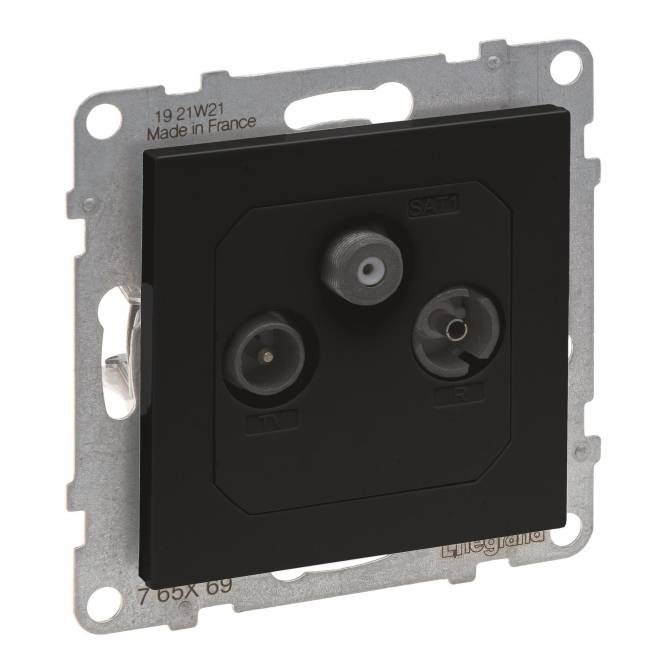 Legrand 765469 SEANO Enddose TV-R-SAT f. HD-TV in der Farbausführung Anthrazit