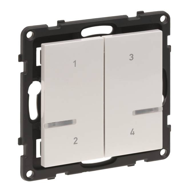 Legrand 765635 Seano with Netatmo Szenentaster 4-fach Ultraweiß