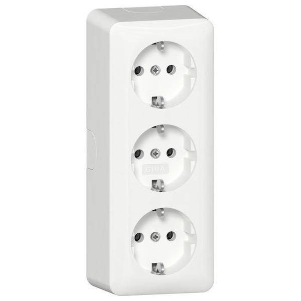 4010337092742 - 4789 13 - Schutzkontakt-Dreifachsteckdose 16 A 250 V~ mit Montageplatte 4010337092742 - 4789 13 - Schutzkontakt-Dreifachsteckdose 16 A 250 V~ mit Montageplatte