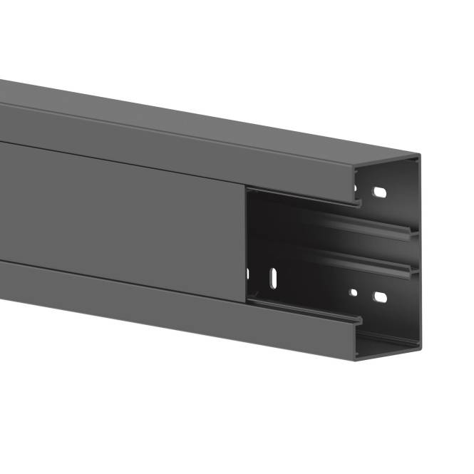 GGK Brüstungskanal BR 60x130/80-9005, PVC, Unter-/Oberteil, 80 mm OT, schwarz (Inhalt 8 Stück) GGK Brüstungskanal BR 60x130/80-9005, PVC, Unter-/Oberteil, 80 mm OT, schwarz (Inhalt 8 Stück)
