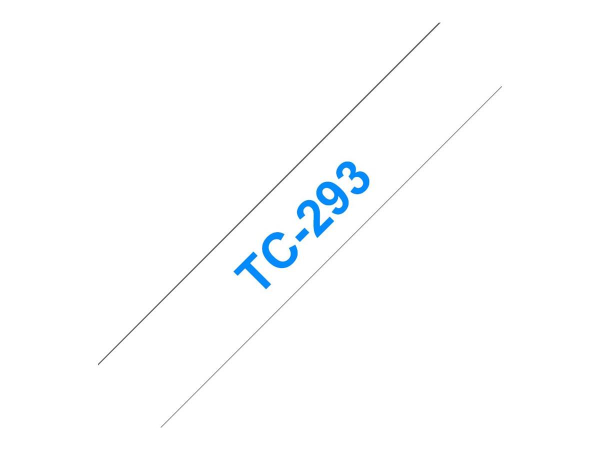 Schriftbandkassette Brother 9mm weiß/blau TC293, TC293 TC293 (BILD1)