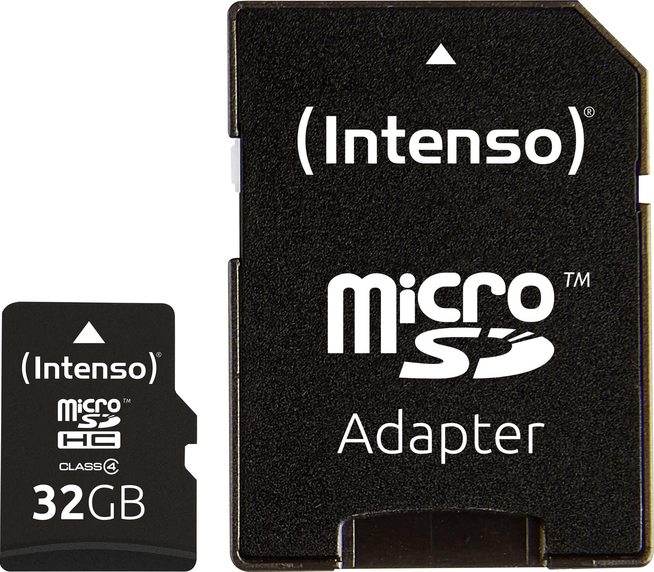 Intenso SD MicroSD Card 32GB inkl. SD Adapter Micro SD Karten