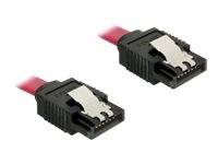 DELOCK SATA-Kabel SATA III -> SATA St/St 0.70m rot Clips Sata-Kabel