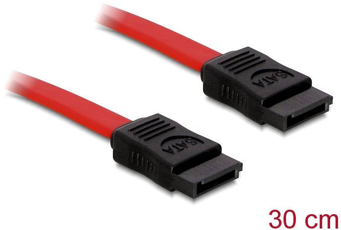 DELOCK SATA-Kabel SATA -> SATA St/St 0.30m rot DELOCK SATA-Kabel SATA -> SATA St/St 0.30m rot