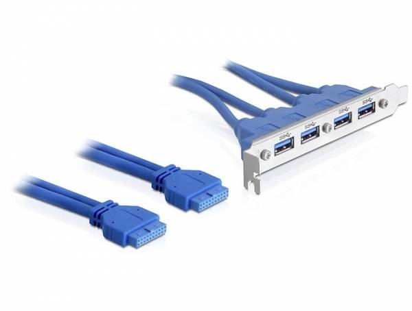 DELOCK Slotblech 4x USB3.0 A