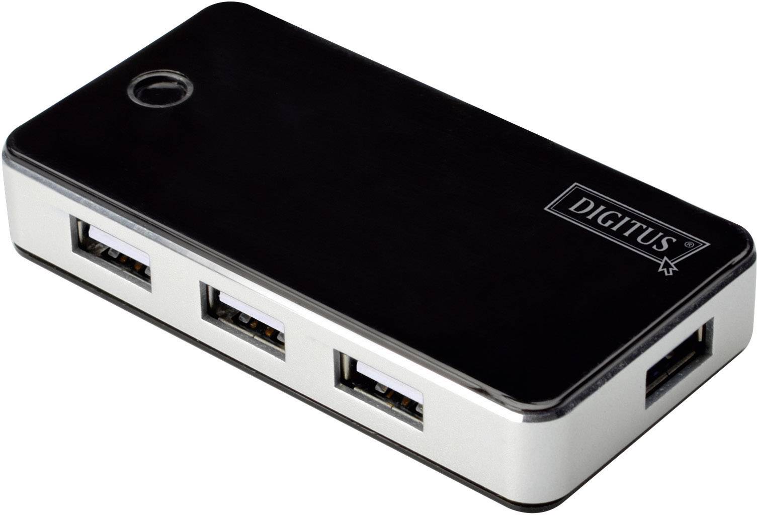 DIGITUS USB-Hub 7-Port 2.0->7xA2.0 m.Netzteil schwarz