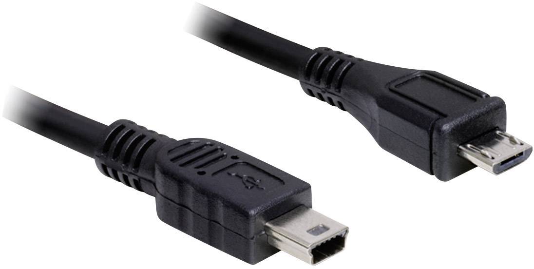 DELOCK USB Kabel Micro-B -> Mini-B St/St 1.00m sw